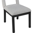  Color_Grey -- Conrad Grey Linen Textured Fabric Upholstered Dining Chair IMAGE 7