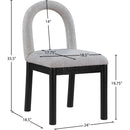  Color_Grey -- Conrad Grey Linen Textured Fabric Upholstered Dining Chair IMAGE 9