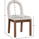 Meridian Conrad Beige Linen Textured Fabric Dining Chair IMAGE 9