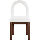  Color_Cream -- Conrad Cream Linen Textured Fabric Upholstered Dining Chair IMAGE 3
