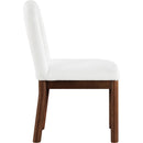  Color_Cream -- Conrad Cream Linen Textured Fabric Upholstered Dining Chair IMAGE 4