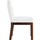 Meridian Conrad Cream Linen Textured Fabric Dining Chair IMAGE 4
