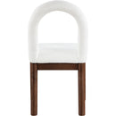  Color_Cream -- Conrad Cream Linen Textured Fabric Upholstered Dining Chair IMAGE 5