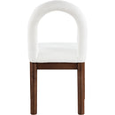 Meridian Conrad Cream Linen Textured Fabric Dining Chair IMAGE 5