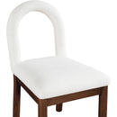  Color_Cream -- Conrad Cream Linen Textured Fabric Upholstered Dining Chair IMAGE 6