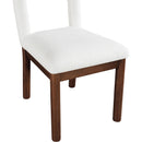  Color_Cream -- Conrad Cream Linen Textured Fabric Upholstered Dining Chair IMAGE 7