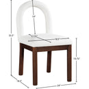 Meridian Conrad Cream Linen Textured Fabric Dining Chair IMAGE 9
