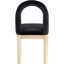 Meridian Conrad Black Velvet Dining Chair IMAGE 5