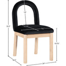 Meridian Conrad Black Velvet Dining Chair IMAGE 9