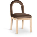  Color_Brown -- Conrad Brown Velvet Upholstered Dining Chair IMAGE 1