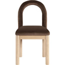  Color_Brown -- Conrad Brown Velvet Upholstered Dining Chair IMAGE 3
