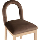  Color_Brown -- Conrad Brown Velvet Upholstered Dining Chair IMAGE 6