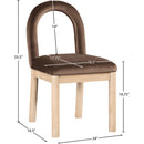  Color_Brown -- Conrad Brown Velvet Upholstered Dining Chair IMAGE 9