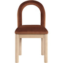  Color_Cognac -- Conrad Cognac Velvet Upholstered Dining Chair IMAGE 3
