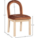  Color_Cognac -- Conrad Cognac Velvet Upholstered Dining Chair IMAGE 9