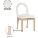 Meridian Conrad Cream Velvet Dining Chair IMAGE 10