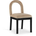 Meridian Conrad Beige Velvet Dining Chair IMAGE 1