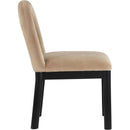 Meridian Conrad Beige Velvet Dining Chair IMAGE 4
