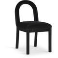 Color_Black -- Conrad Black Velvet Upholstered Dining Chair IMAGE 1