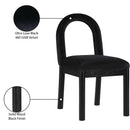  Color_Black -- Conrad Black Velvet Upholstered Dining Chair IMAGE 9