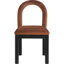  Color_Cognac -- Conrad Cognac Velvet Upholstered Dining Chair IMAGE 3