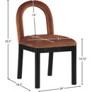  Color_Cognac -- Conrad Cognac Velvet Upholstered Dining Chair IMAGE 8