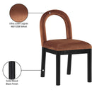  Color_Cognac -- Conrad Cognac Velvet Upholstered Dining Chair IMAGE 9