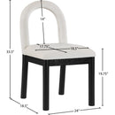  Color_Cream -- Conrad Cream Velvet Upholstered Dining Chair IMAGE 8