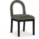 Meridian Conrad Green Velvet Dining Chair IMAGE 1