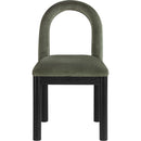  Color_Green -- Conrad Green Velvet Upholstered Dining Chair IMAGE 3