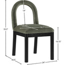  Color_Green -- Conrad Green Velvet Upholstered Dining Chair IMAGE 8
