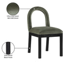  Color_Green -- Conrad Green Velvet Upholstered Dining Chair IMAGE 9