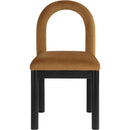  Color_Saddle -- Conrad Saddle Velvet Upholstered Dining Chair IMAGE 3