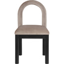 Meridian Conrad Taupe Velvet Dining Chair IMAGE 3