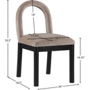  Color_Taupe -- Conrad Taupe Velvet Upholstered Dining Chair IMAGE 8