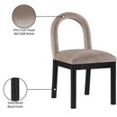  Color_Taupe -- Conrad Taupe Velvet Upholstered Dining Chair IMAGE 9