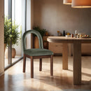  Color_Green -- Conrad Green Velvet Upholstered Dining Chair IMAGE 2