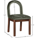  Color_Green -- Conrad Green Velvet Upholstered Dining Chair IMAGE 8