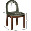 Meridian Conrad Green Velvet Dining Chair IMAGE 8