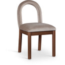 Meridian Conrad Taupe Velvet Dining Chair IMAGE 1