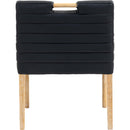 Meridian Aimee Black Vegan Leather Dining Arm Chair IMAGE 5