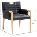Meridian Aimee Black Vegan Leather Dining Arm Chair IMAGE 9