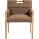 Meridian Aimee Brown Vegan Leather Dining Arm Chair IMAGE 3