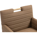 Meridian Aimee Brown Vegan Leather Dining Arm Chair IMAGE 8