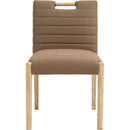 Meridian Aimee Brown Vegan Leather Dining Side Chair IMAGE 3