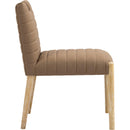 Color_Brown -- Aimee Brown Vegan Leather Upholstered Dining Side Chair IMAGE 4