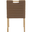  Color_Brown -- Aimee Brown Vegan Leather Upholstered Dining Side Chair IMAGE 5
