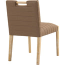  Color_Brown -- Aimee Brown Vegan Leather Upholstered Dining Side Chair IMAGE 6