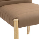  Color_Brown -- Aimee Brown Vegan Leather Upholstered Dining Side Chair IMAGE 7