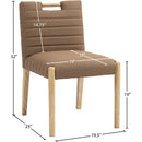  Color_Brown -- Aimee Brown Vegan Leather Upholstered Dining Side Chair IMAGE 9